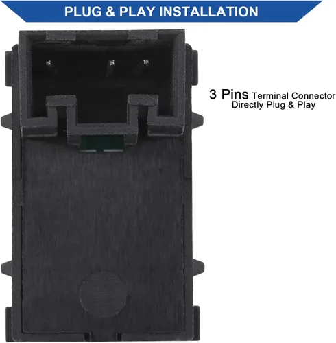Miniatura 3 de Obaee Interruptor de control de ventana eléctrica para puerta, botón lateral del pasajero, compatible con VW Volkswagen Golf Caddy Rabbit EOS Jetta