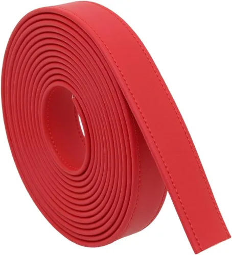 Miniatura 13 de lalatia Correas de cuero sintético cosidas para manualidades, tiras de cuero con costuras de 1/2 pulgada de ancho, 2 yardas de largo, color negro
