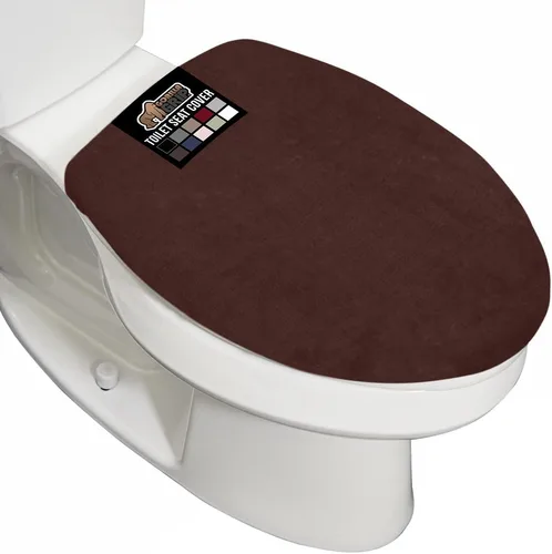 Miniatura 26 de GORILLA GRIP Funda gruesa de espuma viscoelástica para tapa y asiento de inodoro de baño, parte superior de terciopelo suave, lavable a máquina, Azul