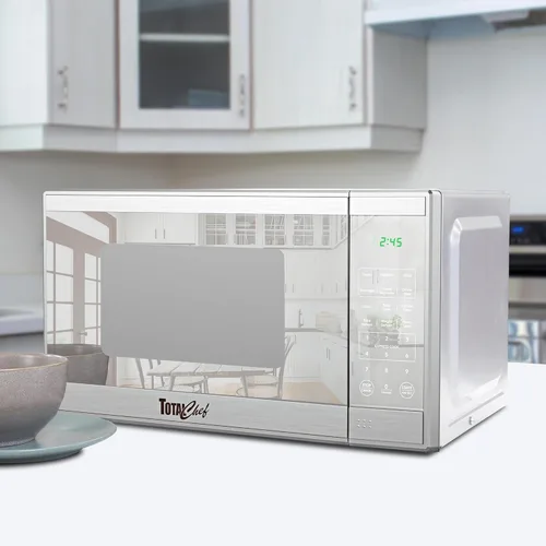 Miniatura 2 de Total Chef Horno microondas de 0.7 pies cúbicos - Microondas compacto de encimera, pequeño electrodoméstico de cocina de acero inoxidable