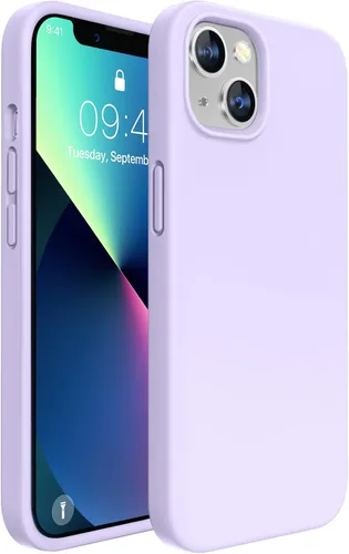 Miniatura 333 de Miracase Funda diseñada para iPhone 13, con protector de pantalla de vidrio templado, forro de microfibra suave antiarañazos, funda de goma