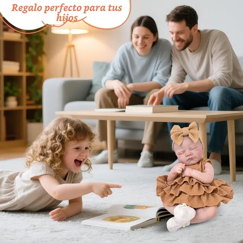 Miniatura 6 de Aori - Muñecas bebés Reborn realistas - Muñeca recién nacida durmiente de 20 pulgadas, niña realista con set de alimentación y atuendo - Cuerpo