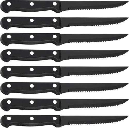 Miniatura 13 de Skull Cuchillos Dentados Ultra Afilados 2-EN-1, Juego de Cuchillos de Chef Cuchillos Dentados de 12 - Colección de Diseño Profesional - Cuchillos