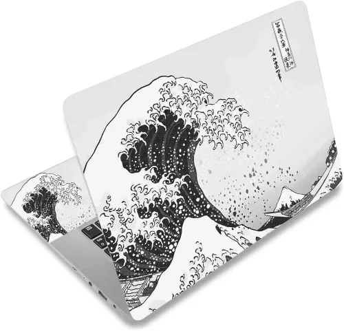 Miniatura 34 de Adhesivo para laptop de 12.1-15.6 pulgadas, calcomanía reutilizable universal de vinilo para laptop, protector de arte impermeable en color panal