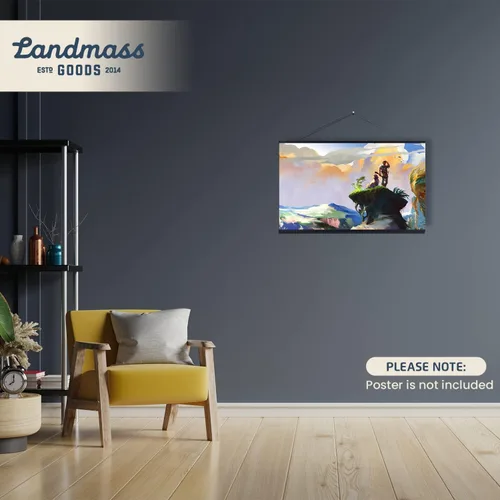 Miniatura 7 de Landmass Marco magnético para póster de 24" de ancho, marco colgante de madera para impresiones, fotos, imágenes, obras de arte y mapas para rayar