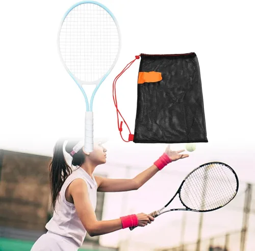Miniatura 3 de Colaxi Raqueta de tenis para niños, 21 pulgadas, marco de aleación de hierro, agarre antideslizante, equipo de tenis para parque recreativo patio