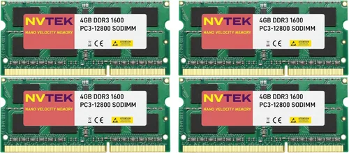 Miniatura 9 de Kit de memoria para computadora portátil sin ECC, 16 GB (2 x 8 GB) DDR3 1600 MHz PC3-12800 SODIMM 2Rx8 1.35V 204-PIN