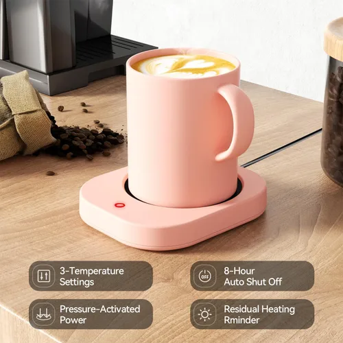 Miniatura 2 de Calentador de cera de cera mejorada para velas en frascos, libera de forma segura aromas sin llama, calentador de tazas de café para escritorio