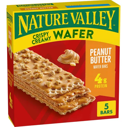 Miniatura 4 de Nature Valley Barras de Waffle Cremosas y Crujientes, Arándano, Grano Entero, 5 Barras, 6.5 oz