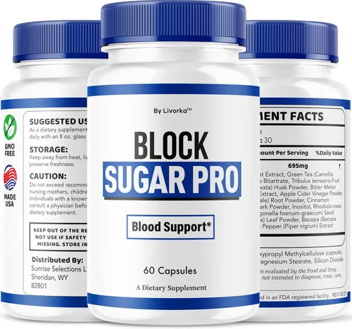 Miniatura 8 de Block Sugar Pro - Cápsulas oficiales BlockSugar Pro, píldoras de apoyo de suplemento SugarPro de bloque natural, fórmula avanzada, reseñas