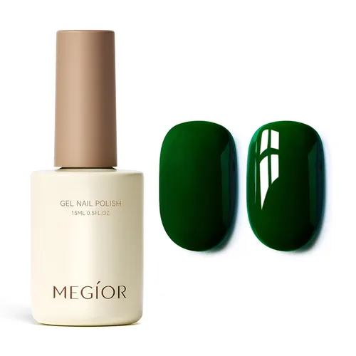 Miniatura 59 de MEGIOR Esmalte de uñas de gel blanco de 0.5 fl oz, color blanco antiguo, secado con luz UV, esmalte de gel francés, arte de uñas, salón de manicura