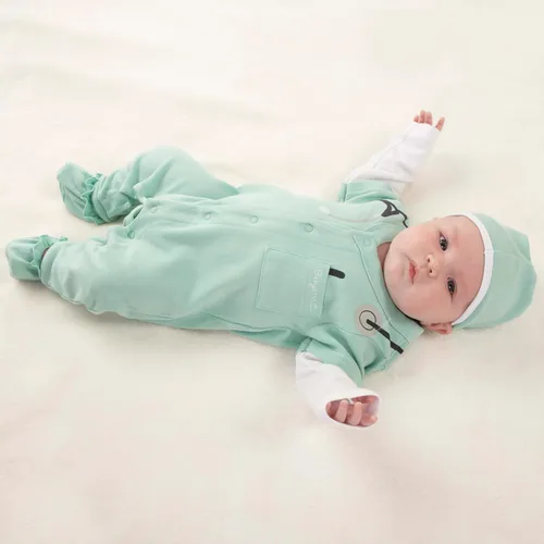 Miniatura 4 de Canastilla con set de regalo Baby Aspen Big Dreamzzz, 0-6 meses, Verde