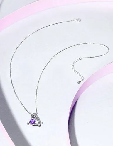 Miniatura 5 de HXZZ Fine Jewelry - Collar con colgante de plata de ley con topacio azul suizo, amatista, citrino, peridoto y ópalo, regalo para mujer, Gema