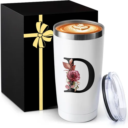 Miniatura 8 de Taza de café aislada de 20 onzas con tapa de acero inoxidable a prueba de derrames y fugas, pesada, grande, reutilizable, térmica, para viajes