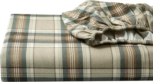 Miniatura 15 de Eddie Bauer - Sábanas de franela tamaño completo, algodón antibolitas y resistente a las arrugas, suaves al tacto para comodidad en todas