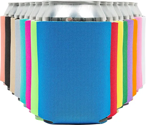 Miniatura 7 de Fundas enfriadoras de latas de cerveza en blanco (paquete de 14) mangas enfriadoras de latas de cerveza con aislamiento suave – Fundas lisas
