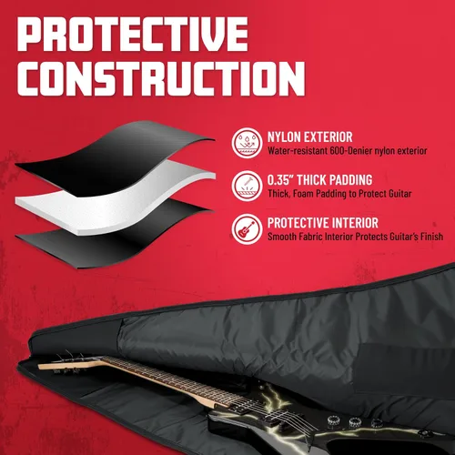 Miniatura 2 de Gator Cases - Funda acolchada de espuma para guitarras de estilo extremo, se adapta a Flying V, Explorer, Warlock y más, hasta 47.5 pulgadas