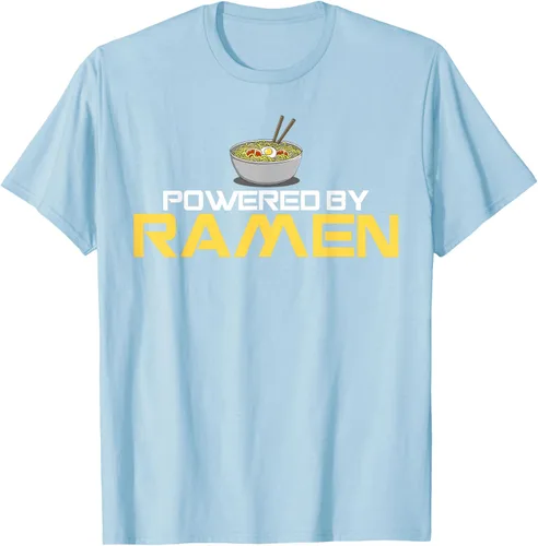 Miniatura 100 de Camiseta de fideos de anime japoneses Powered By Ramen, Negro, S