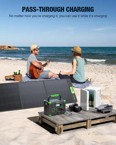 Miniatura 6 de GRECELL - Generador solar portátil de 1000 W, 999 Wh con salida USB-C PD de 60 W, salida de CA de onda sinusoidal pura de 110 V, batería de litio