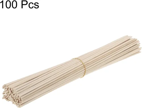 Miniatura 3 de MECCANIXITY Varillas de madera de 19.7 in/20 varillas redondas de madera, palo de bambú de 0.12 pulgadas para manualidades, accesorios de cabina