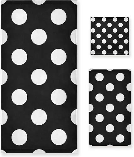 Miniatura 9 de Qilmy Juego de toallas de 3 piezas con la bandera estadounidense, absorbente y suave, juego de toallas decorativas para baño con toalla de baño