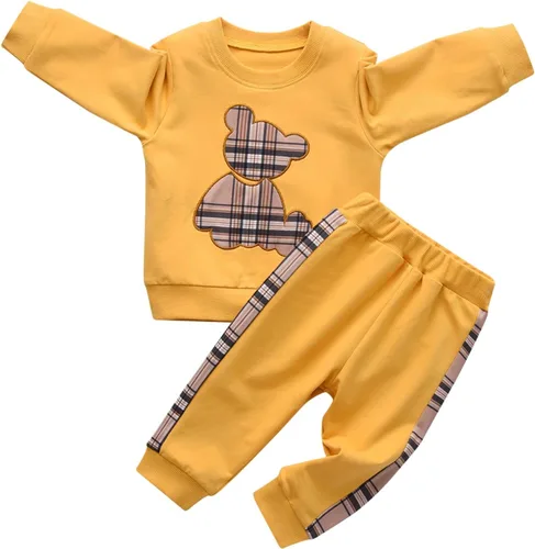 Miniatura 13 de Ropa de bebé niño niño manga larga con estampado de oso + pantalones deportivos