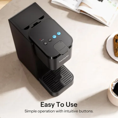 Miniatura 7 de Tastyle Cafetera de una sola porción para taza K, hojas molidas y de té, máquinas de café caliente y helado con ajuste atrevido, tamaños