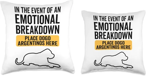 Miniatura 3 de Funny Dogo Argentinos Gift for Men & Women In Event of Emotional Breakdown-Dog Dogo Argentinos - Almohada de 16 x 16 pulgadas, multicolor