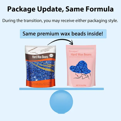 Miniatura 2 de Cuentas de cera dura para depilación, cuentas de cera Yovanpur para piel sensible, granos de cera Har para cabello grueso, cuentas de cera para Azul