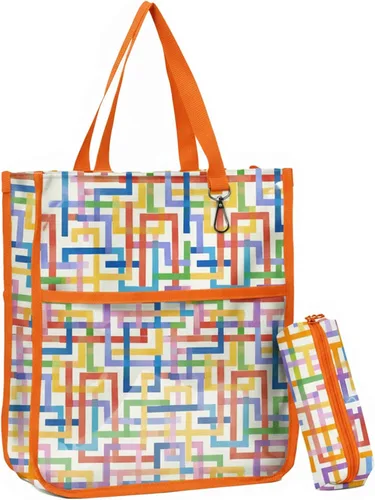 Miniatura 12 de Bolsas de mano lindas para niños y niñas de 4 a 16 años, bolsos con estuche de lápices, bolsas de libros con cremallera para la escuela y el tiempo