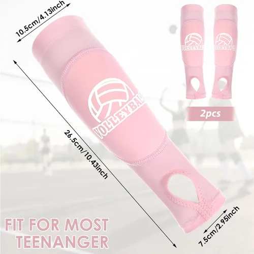 Miniatura 2 de Abeillo 1 par de mangas de voleibol para brazos, mangas de antebrazo para pasar y golpear con almohadillas de espuma de protección y orificio