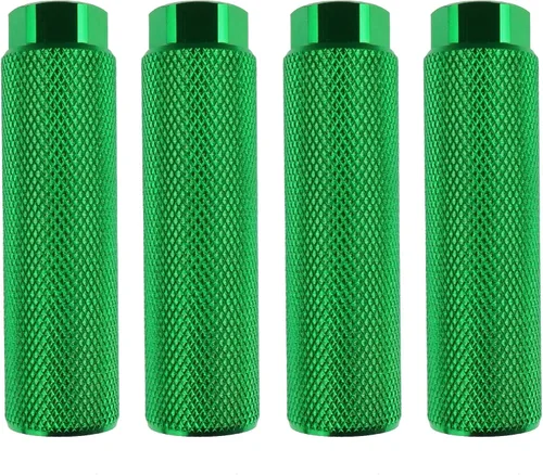 Miniatura 19 de 2 pares de reposapiés de aleación de aluminio para bicicleta de montaña, clavijas de acrobacias traseras, compatibles con ejes de 3/8 pulgadas Negro