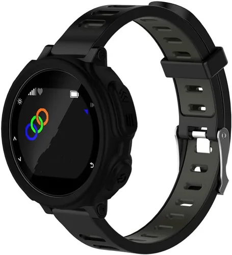 Miniatura 3 de Hemobllo Funda compatible con Garmin Forerunner 235/735XT - Funda protectora de silicona suave a prueba de golpes, cubierta protectora para Negro