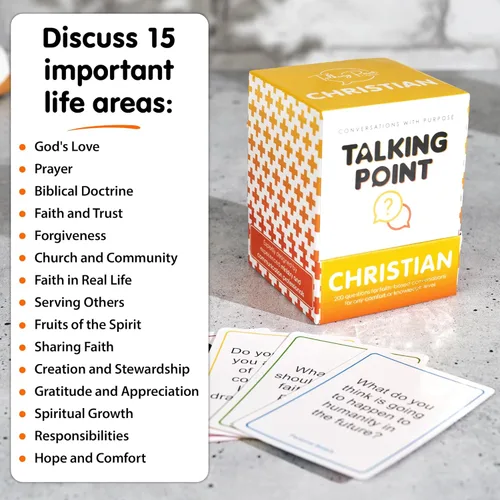 Miniatura 4 de 200 tarjetas de conversación para cristianos – Explora tu fe y diviértete en la noche de juegos familiares, estudio bíblico o grupos juveniles