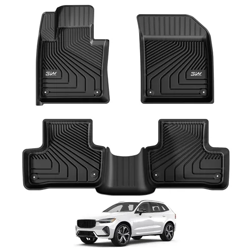 3W Floor Fit Volvo XC60 2018-2024 2025 2026 (no apto para híbridos o PHEV) TPE para todo tipo de clima, ajuste personalizado T5 T6 Momentum