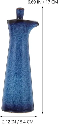 Miniatura 6 de Kichvoe Botella de condimento de cerámica de estilo japonés, recipiente de salsa de esmalte vintage para uso doméstico y restaurante, recipiente