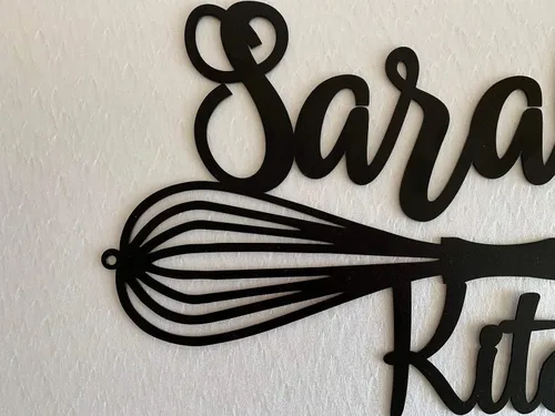 Miniatura 5 de Letrero de cocina de metal personalizado, letrero con nombre personalizado para decoración de granja, arte de pared para la cocina de mamá, regalo