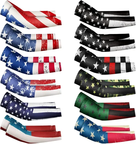 Newcotte 12 pares de mangas de compresión para niños, manga de compresión de fútbol, béisbol, manga de brazo para jóvenes, protección UV, Colores