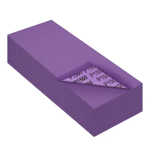Miniatura 16 de Papel de lija de grano 3000, hojas de lija en seco y húmedo, papel de arena abrasivo de cerámica de alto rendimiento para acabado de muebles