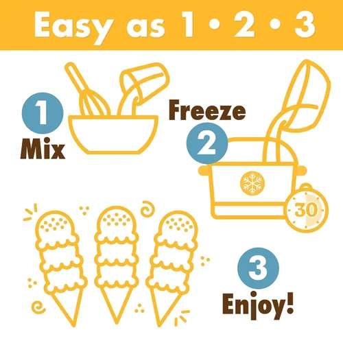 Miniatura 4 de Triple Scoop - Paquete Variado (4) Mezcla para Helado, Mezcla para Máquina de Helados. Simple, Fácil, Delicioso. De Mezcla Gourmet a Máquina en 5