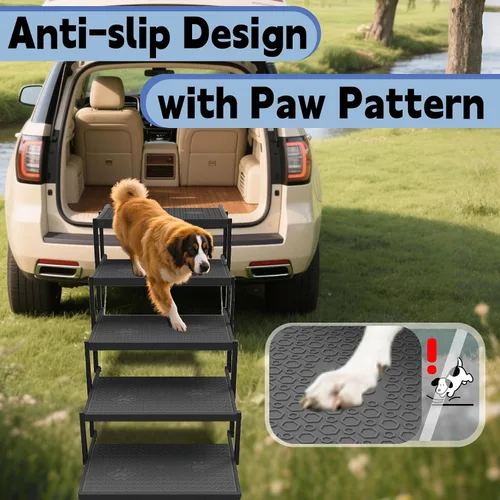 Miniatura 3 de Escaleras para perros para coche, escalones para perros para coche con capacidad de carga mejorada, escaleras para perros para perros grandes