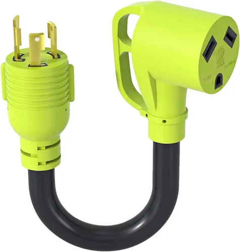 Miniatura 8 de Adaptador de interruptor de transferencia de generador AOWEITOUR NEMA L5-30P enchufe macho a L14-30R hembra, enchufe de bloqueo giratorio de 30