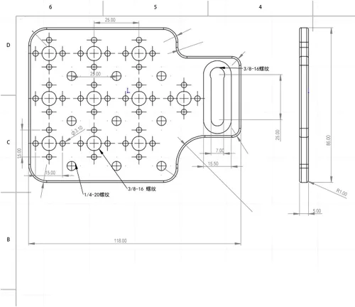 Miniatura 4 de con tornillos de 3/8 pulgadas, extensión lateral de cámara, placa pequeña universal, compatible con todos los modelos de cámara, panel lateral