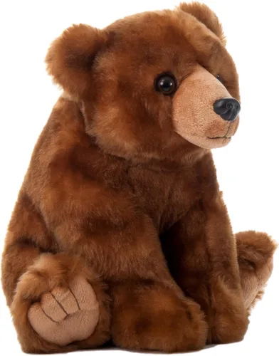 The Petting Zoo Oso de peluche, regalos para niños, animales salvajes del zoológico Onez, juguete de peluche de oso marrón de 12 pulgadas