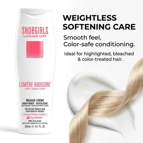 Miniatura 4 de Acondicionador seguro para el color para cabello resaltado y decolorado - SNOBGIRLS LUMIÈRE HIGHCURE - Fórmula vegana, sin sulfatos para suavidad