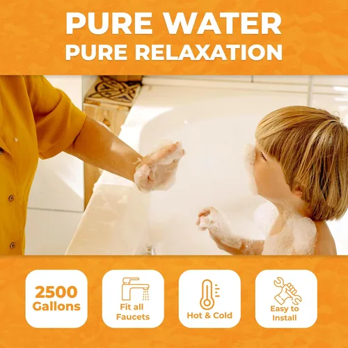 Miniatura 7 de Filtro de baño para bañera – Filtro de agua de baño de 8 etapas sin BPA – Filtro de agua dura de primera calidad para bañera y grifo – Eliminación
