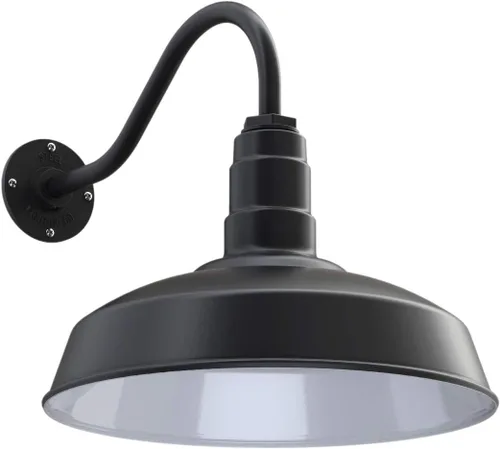 Miniatura 69 de Steel Lighting Co. Gardena - Luz de granero Montaje en pared al aire libre Cúpula de 16 pulgadas Cuello de cisne de 16 pulgadas Luz