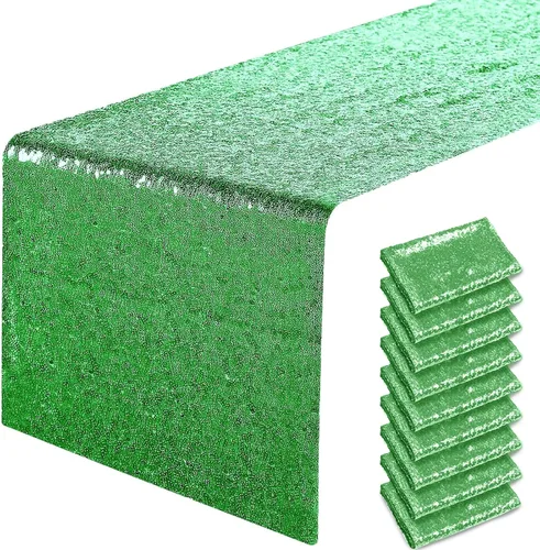 Miniatura 63 de Pufogu - Camino de mesa de lentejuelas brillantes de 12 x 72 pulgadas para fiestas de cumpleaños, decoración de bodas, despedidas de soltera