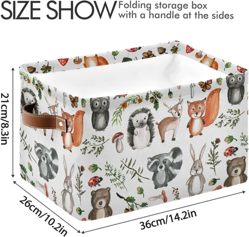 Miniatura 4 de senya Cesta de almacenamiento de 2 piezas, bolsa de ropa plegable grande rectangular de tela plegable para la ropa sucia, cubo de lavado plegable