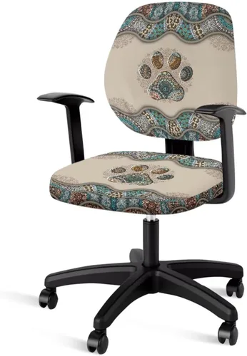 Miniatura 23 de Talayituse - Funda para silla de oficina o computadora con estampado de estrellas de playa, funda de asiento dividida elástica, extraíble y lavable